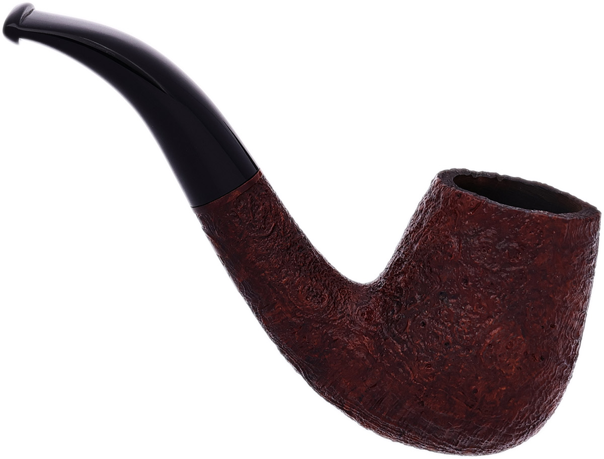 American Estate BriarWorks Brown Sandblasted LTD Bent Billiard