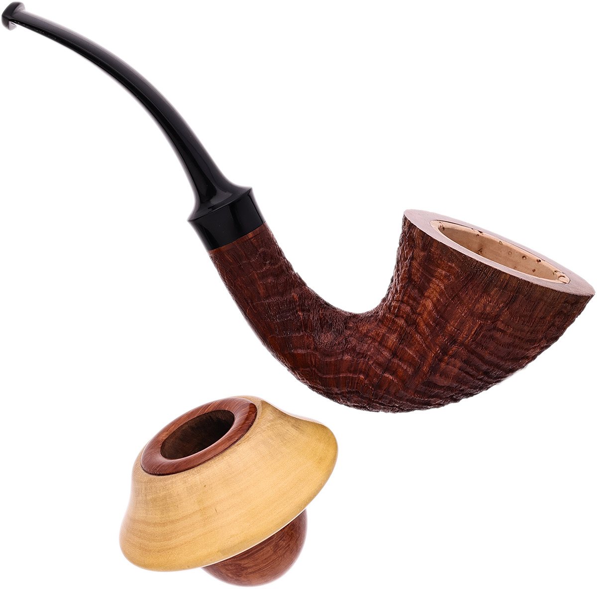 American Estate J. Alan Sandblasted Calabash with Boxwood Cap (964) (2014)