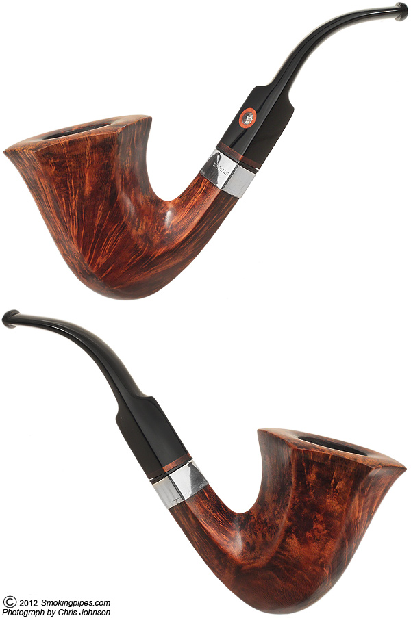 American Estate American Smoking Pipe Co. (Mark Tinsky) Smooth Hexagonal Calabash (Aftermarket Silver Band) (1992)