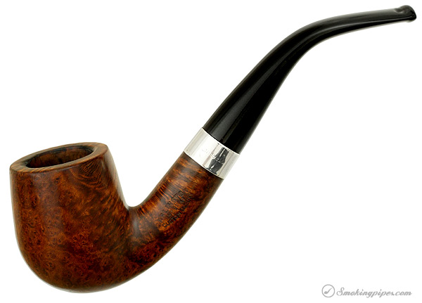 silverstone tobacco Arlington Custom Deluxe Smooth Bent Billiard with Silver Tobacco Pipe