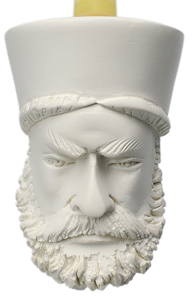 Turkish Estates Unknown Meerschaum Man with Hat (with Case) (Unsmoked)