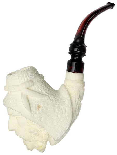 Turkish Estates Unknown Meerschaum Man (with Case) (Unsmoked)