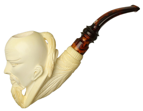 Turkish Estates Gulel Meerschaum Bearded Man (with Case) (Unsmoked)