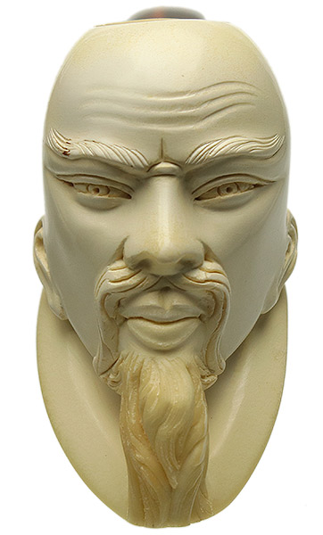 Turkish Estates Gulel Meerschaum Bearded Man (with Case) (Unsmoked)