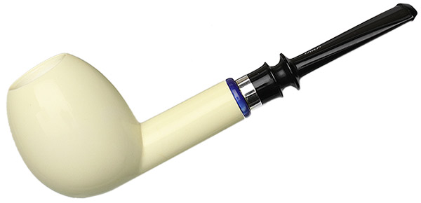 Turkish Estates IMP Meerschaum Smooth Egg with Silver (with Case) (Unsmoked)