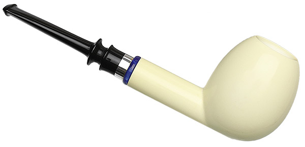 Turkish Estates IMP Meerschaum Smooth Egg with Silver (with Case) (Unsmoked)