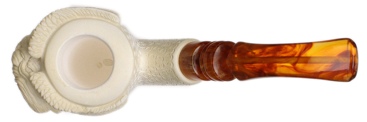 harley davidson tobacco pipe Unknown Meerschaum Lattice Bent Billiard with Harley Davidson Carving (with  Case) (Unsmoked) Tobacco Pipe