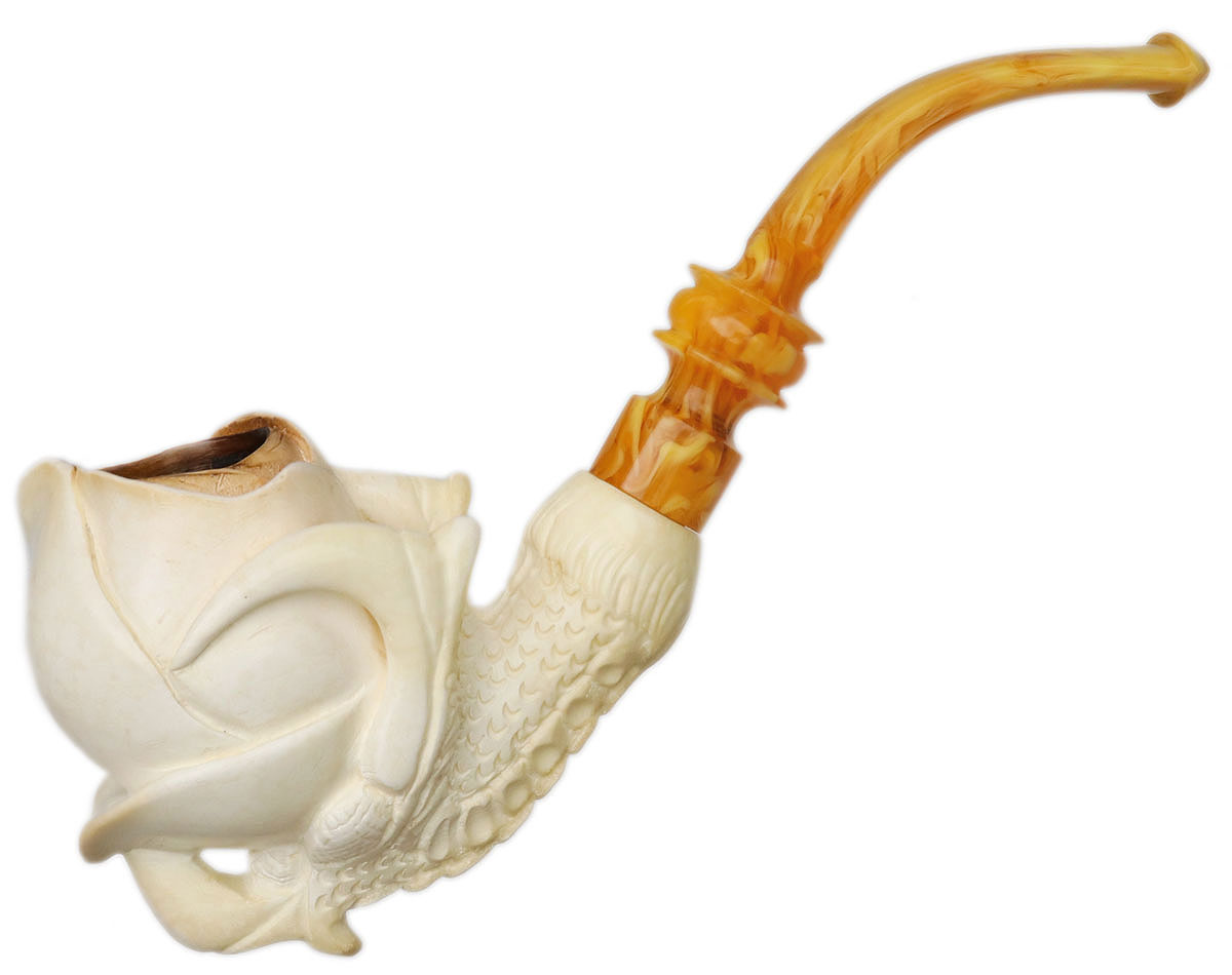 Turkish Estates Paykoc Meerschaum Claw with Rose (with Case)