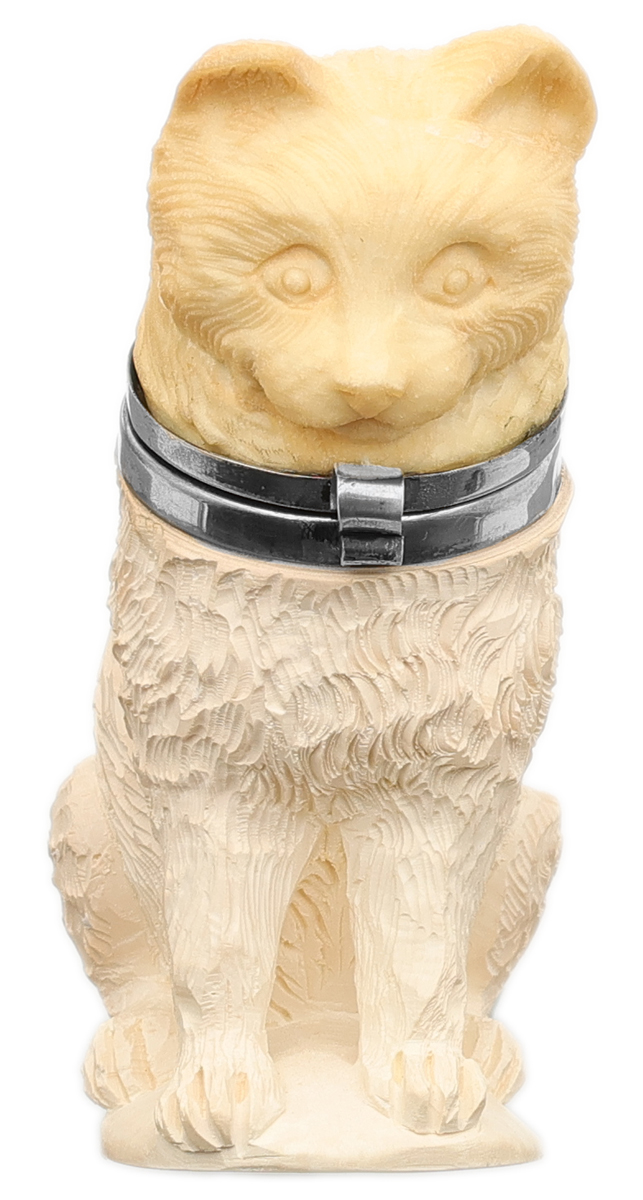 Turkish Estates S. Yanik Meerschaum Carved Cat (with Case) (Unsmoked)