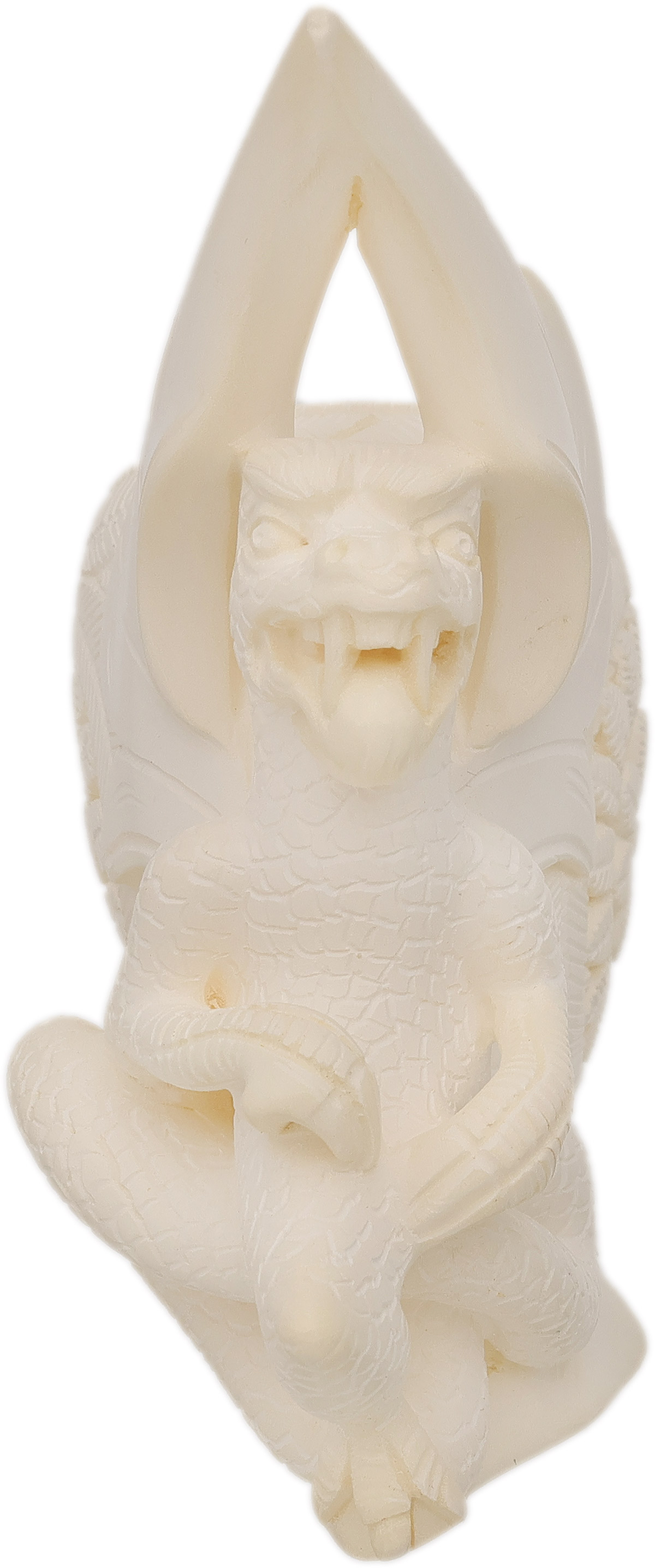 Turkish Estates I. Baglan Meerschaum Perched Dragon with Floral Motif (with Case) (Unsmoked)