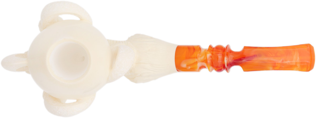 Turkish Estates Pipe Depot Meerschaum Carved Claw Holding Brandy (Erdogan) (with Case and Tamper) (Unsmoked)