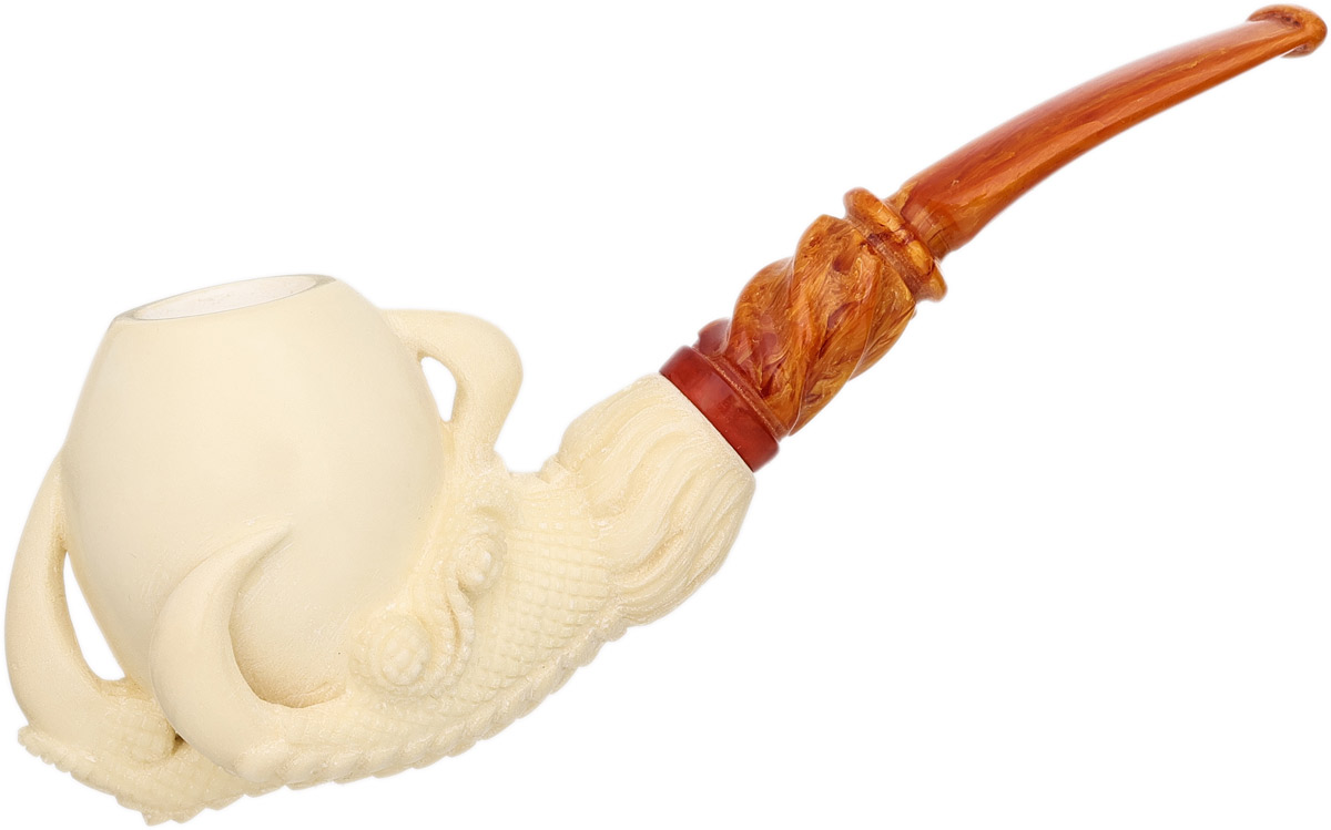 Turkish Estates Unknown Meerschaum Claw Holding Egg  (Unsmoked)