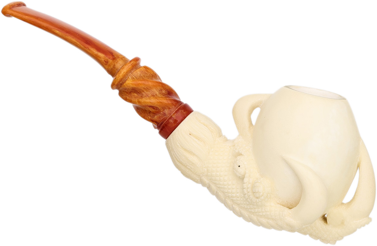 Turkish Estates Unknown Meerschaum Claw Holding Egg  (Unsmoked)