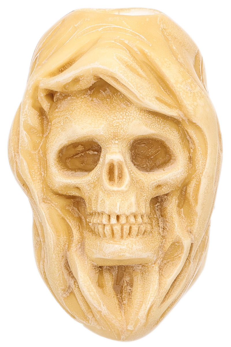 Turkish Estates Kenan Meerschaum Hooded Skull (with Case) (Unsmoked)