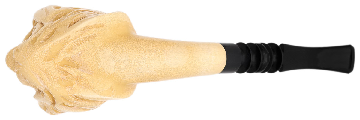 Turkish Estates Kenan Meerschaum Hooded Skull (with Case) (Unsmoked)