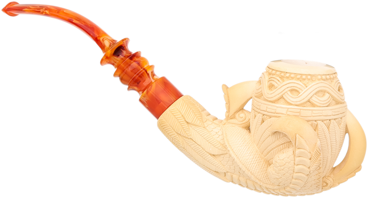 Turkish Estates I. Baglan Meerschaum Carved Claw Holding Egg (with Case) (Unsmoked)