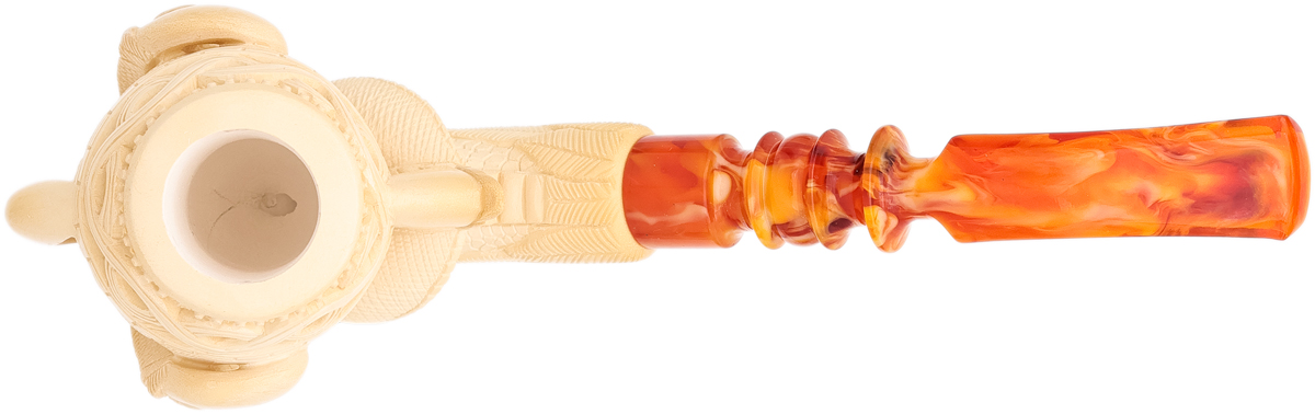 Turkish Estates I. Baglan Meerschaum Carved Claw Holding Egg (with Case) (Unsmoked)