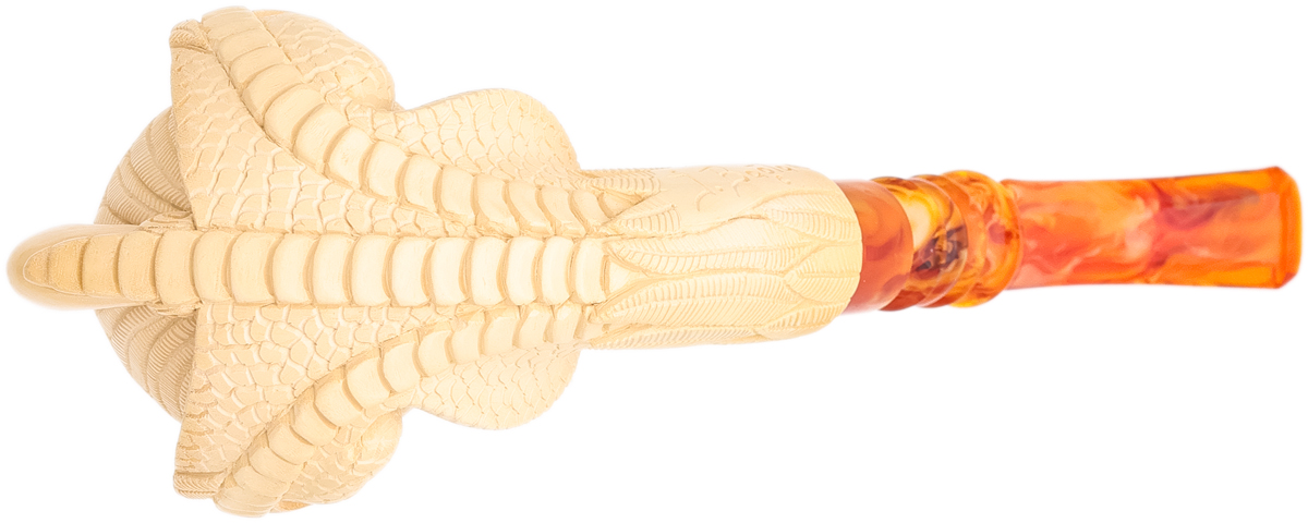 Turkish Estates I. Baglan Meerschaum Carved Claw Holding Egg (with Case) (Unsmoked)