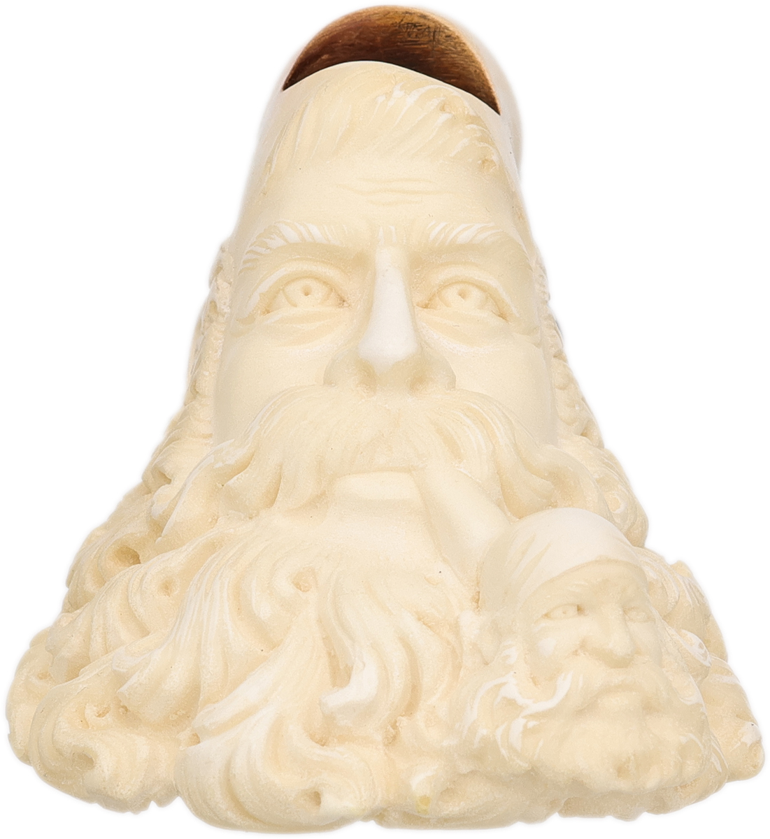 Turkish Estates SMS Meerschaum Bearded Man Smoking Bearded Man (Erdogan) (with Case)