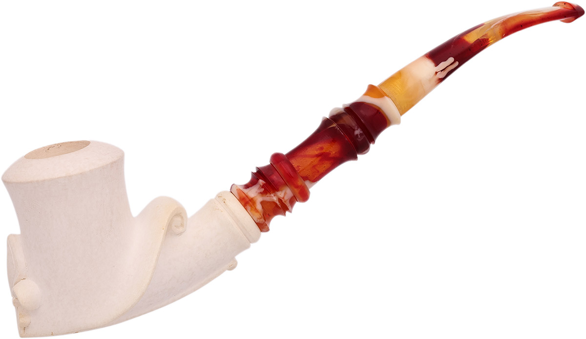 Turkish Estates Unknown Meerschaum Smooth Freehand (with Case) (Unsmoked)