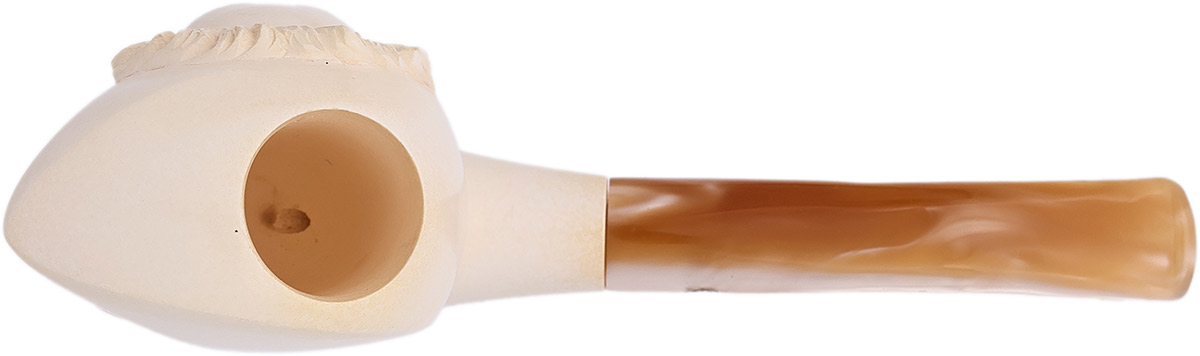 Turkish Estates CAO/Bekler Meerschaum Carved Moon and Sun (with Case) (Unsmoked)