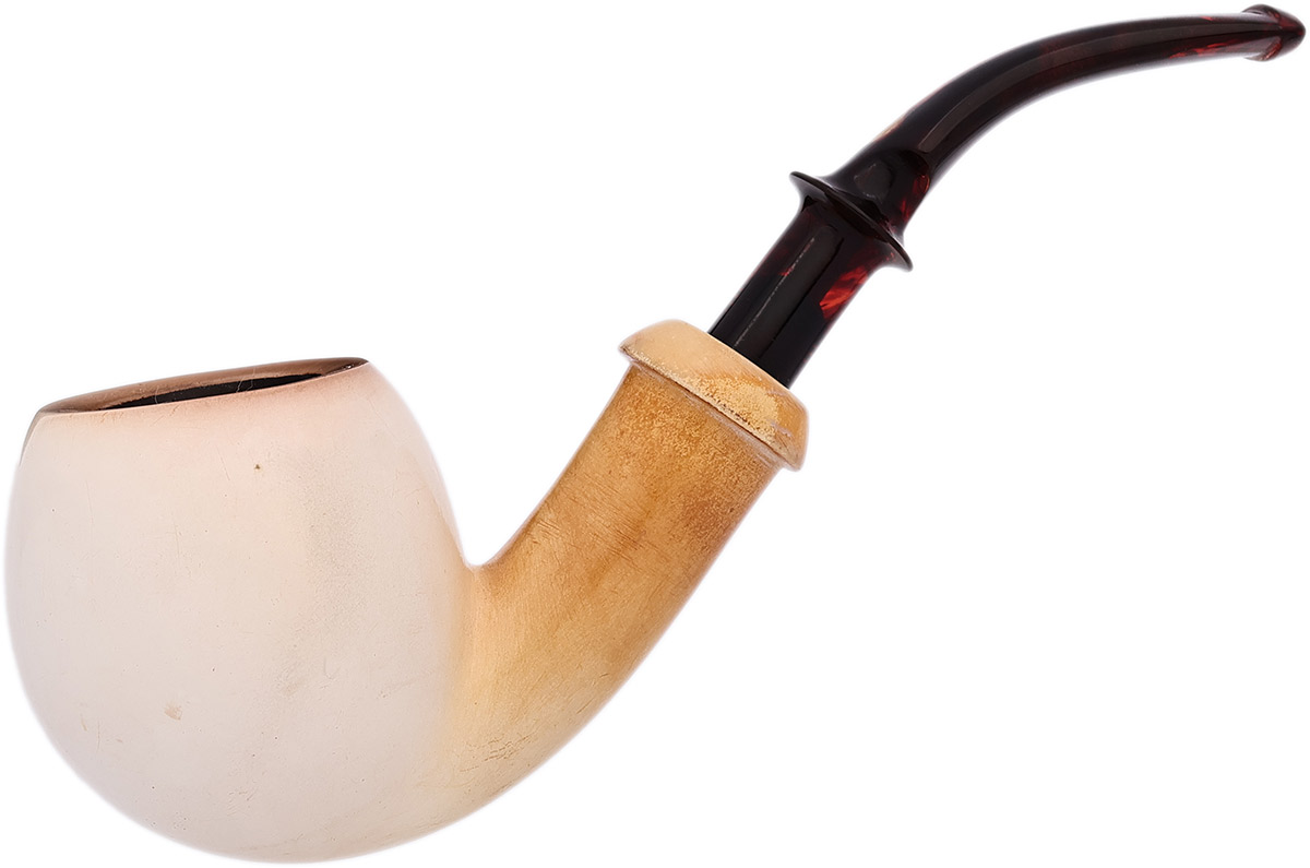 Turkish Estates SMS Meerschaum Smooth Bent Apple (with Case)