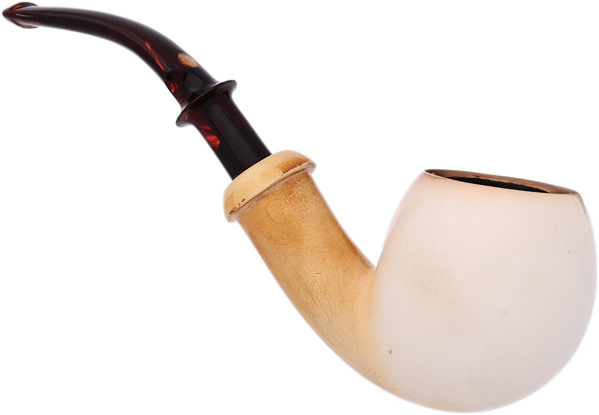 Turkish Estates SMS Meerschaum Smooth Bent Apple (with Case)