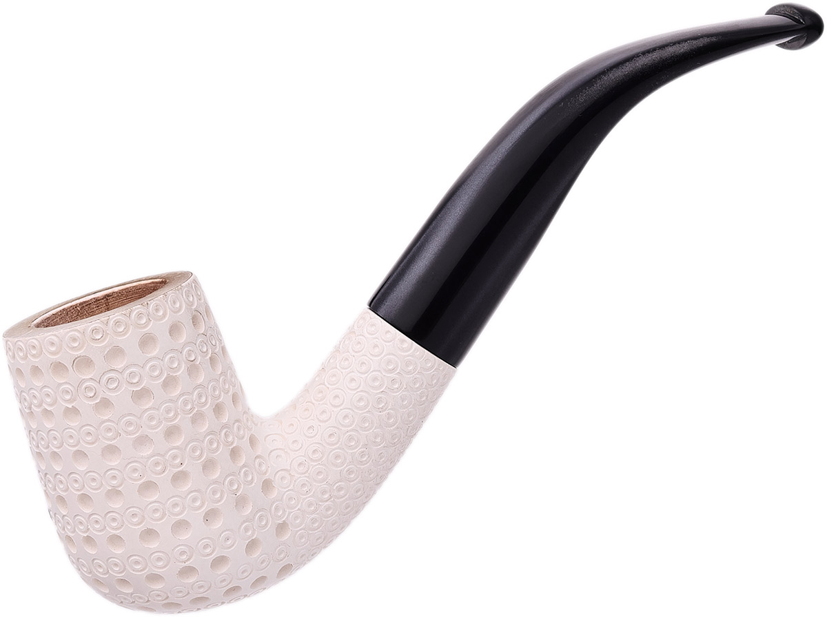 Turkish Estates AKB Meerschaum Lattice Bent Billiard (with Case)