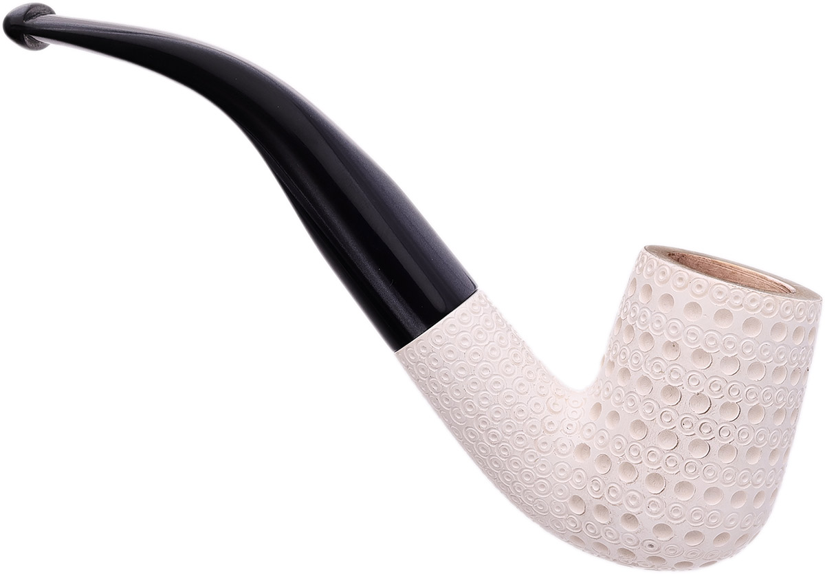 Turkish Estates AKB Meerschaum Lattice Bent Billiard (with Case)