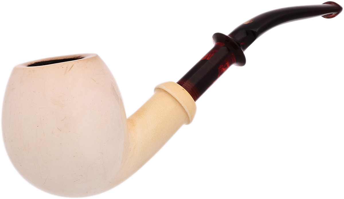 Turkish Estates SMS Meerschaum Smooth Bent Apple (with Case)
