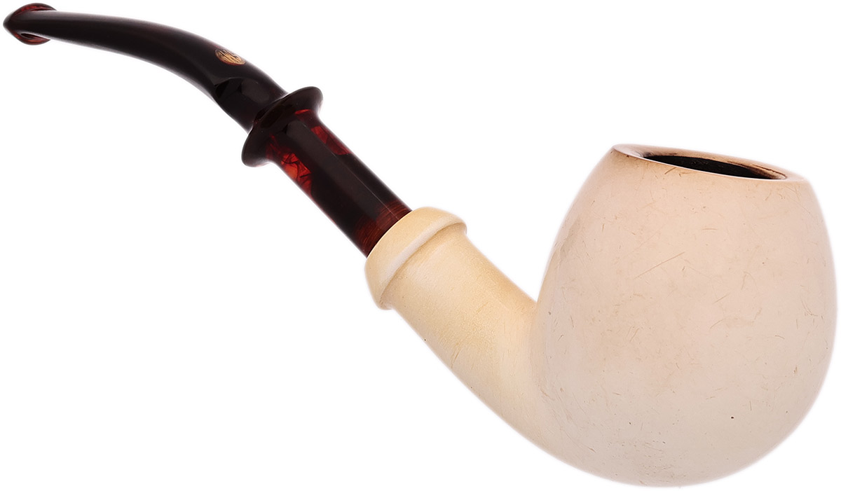 Turkish Estates SMS Meerschaum Smooth Bent Apple (with Case)