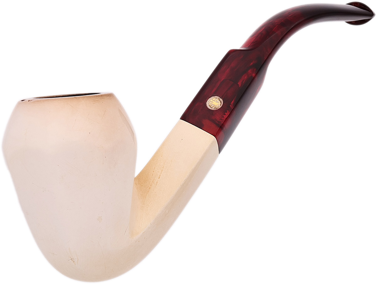 Turkish Estates SMS Meerschaum Smooth Bent Bulldog (with Case)