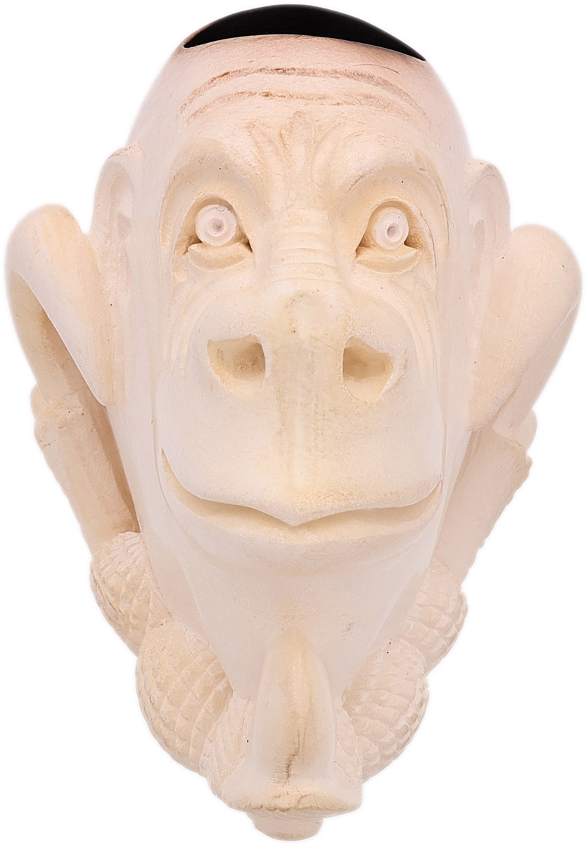 Turkish Estates AKB Meerschaum Dragon Claw Holding Gorilla (with Case)