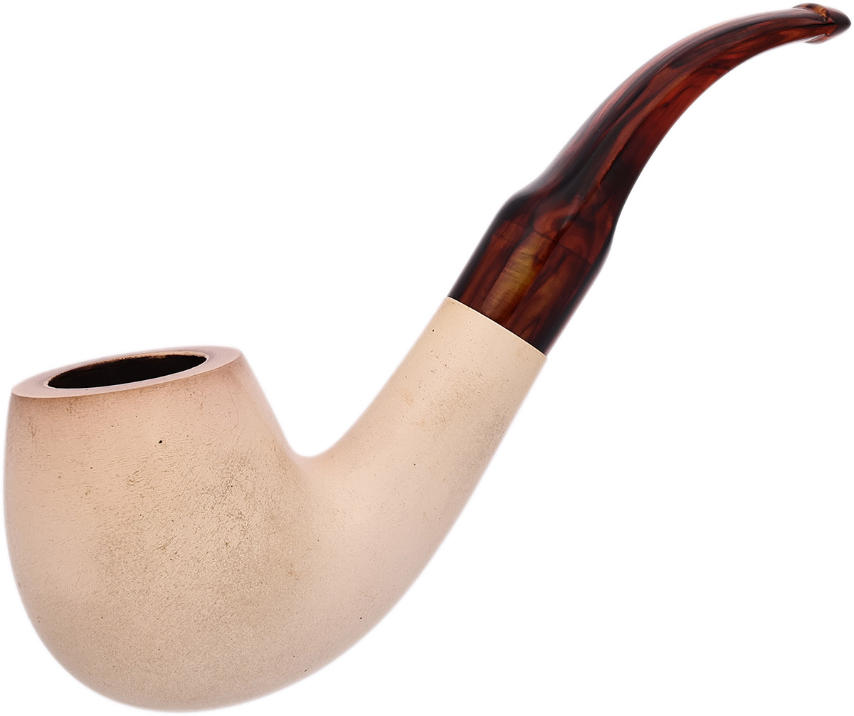 Turkish Estates Unknown Meerschaum Smooth Bent Billiard (9mm)