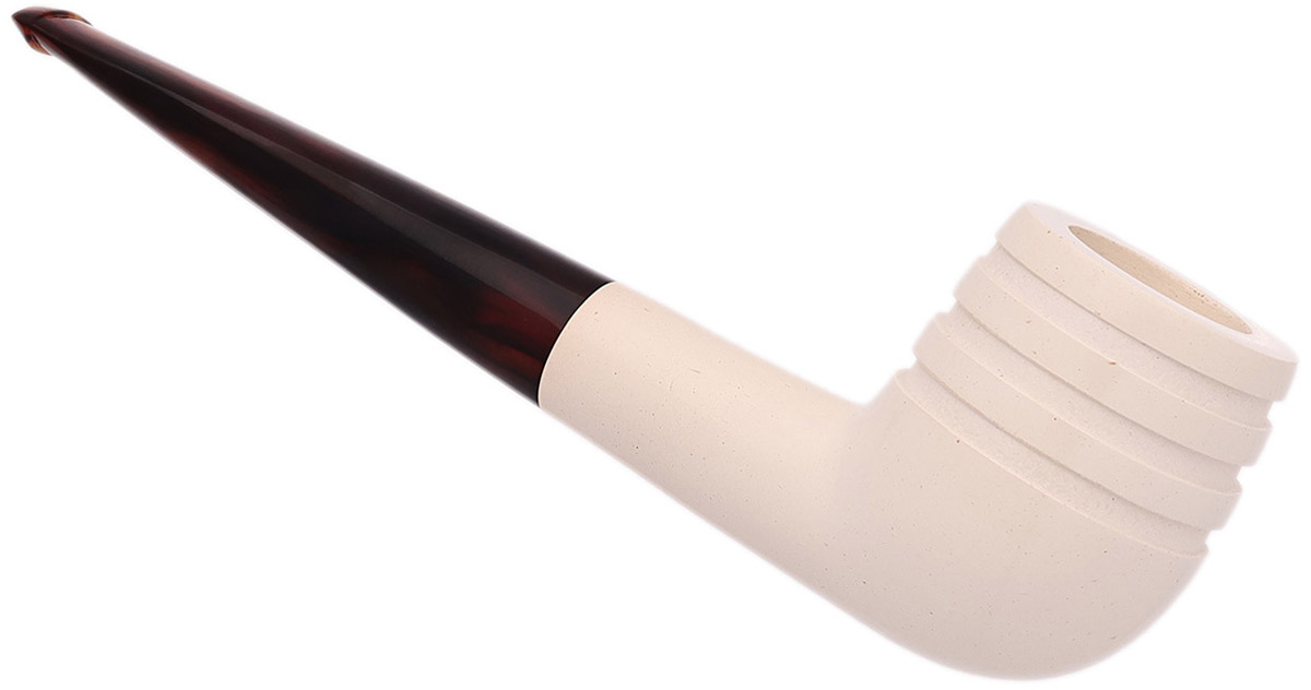Turkish Estates Unknown Meerschaum Partially Rusticated Billiard (Unsmoked)