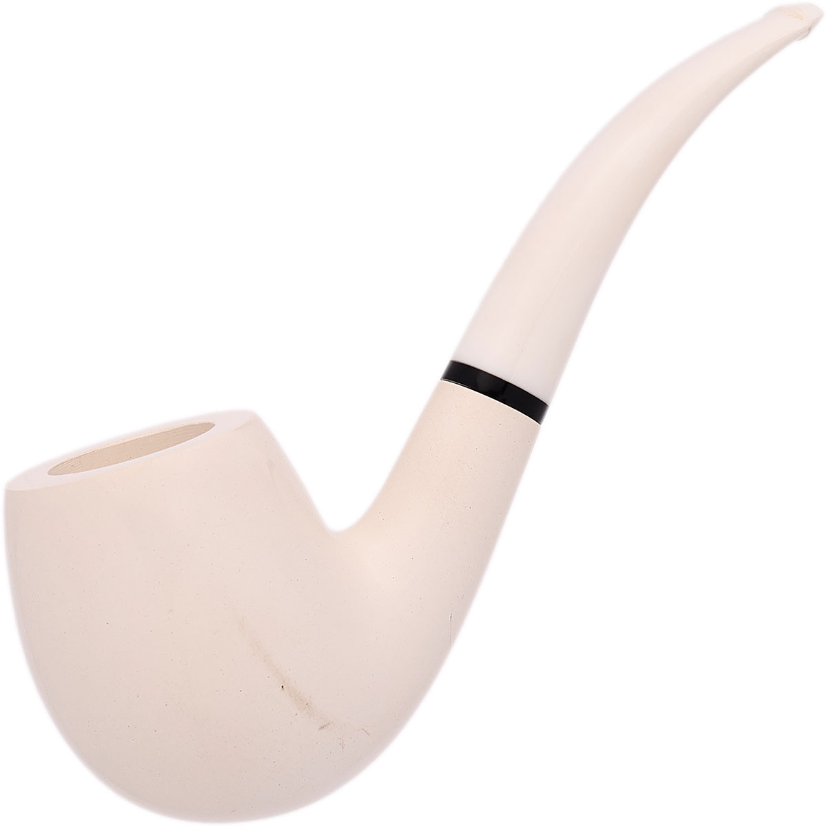 Turkish Estates Unknown Meerschaum Smooth Bent Billiard (Unsmoked)