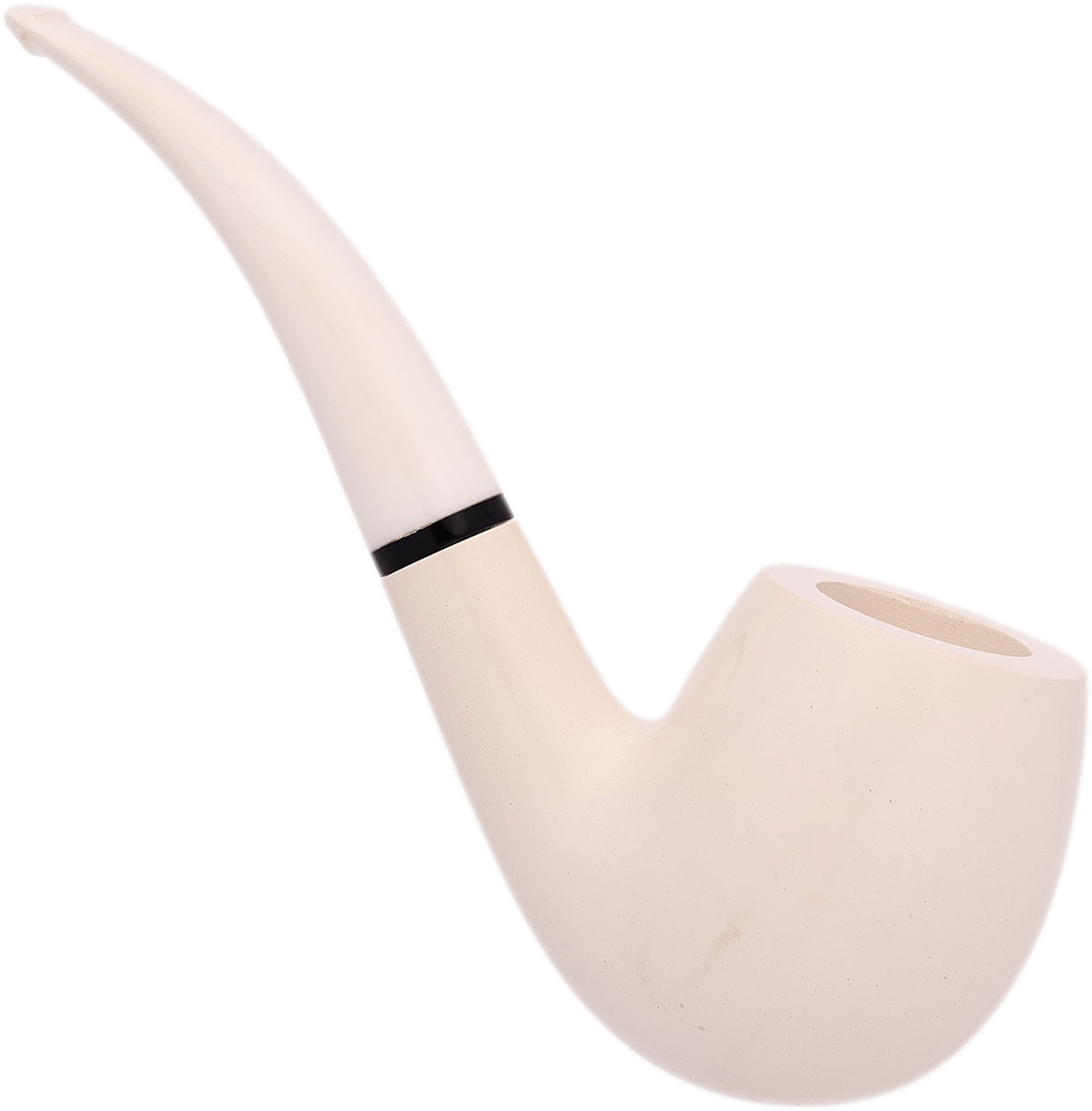 Turkish Estates Unknown Meerschaum Smooth Bent Billiard (Unsmoked)