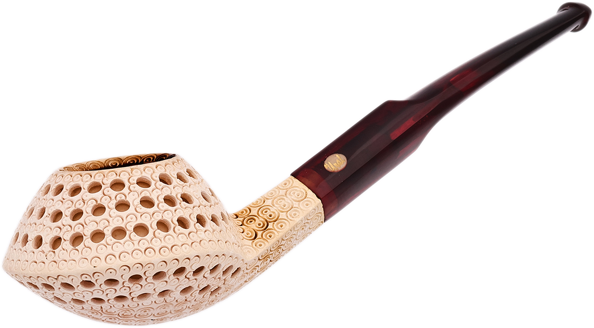 Turkish Estates Ural Meerschaum Lattice Bent Bulldog