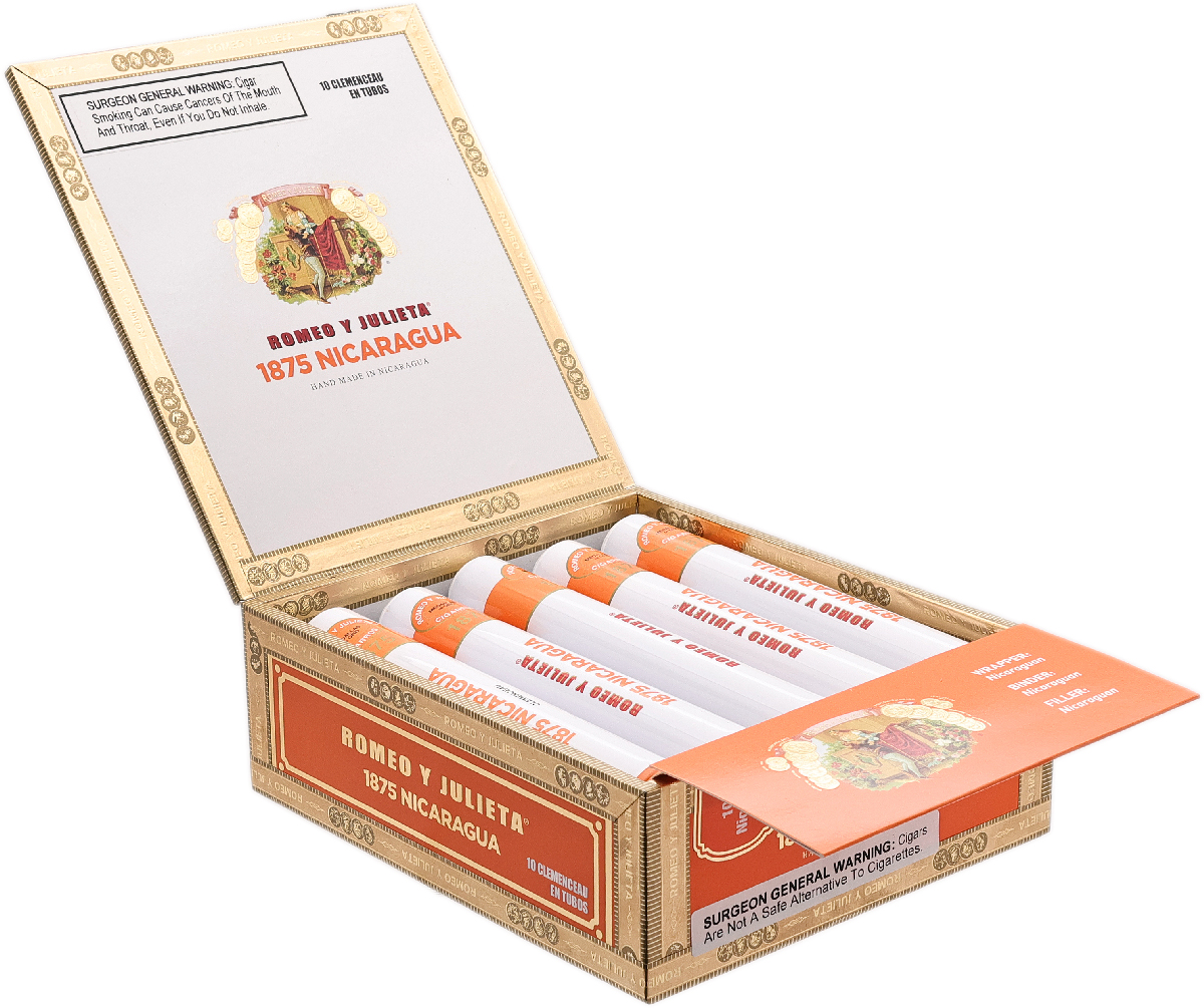 Romeo y Julieta 1875 Nicaragua Clemenceau en Tubo