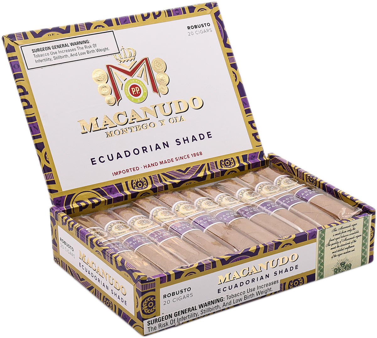 Macanudo Ecuadorian Shade Robusto