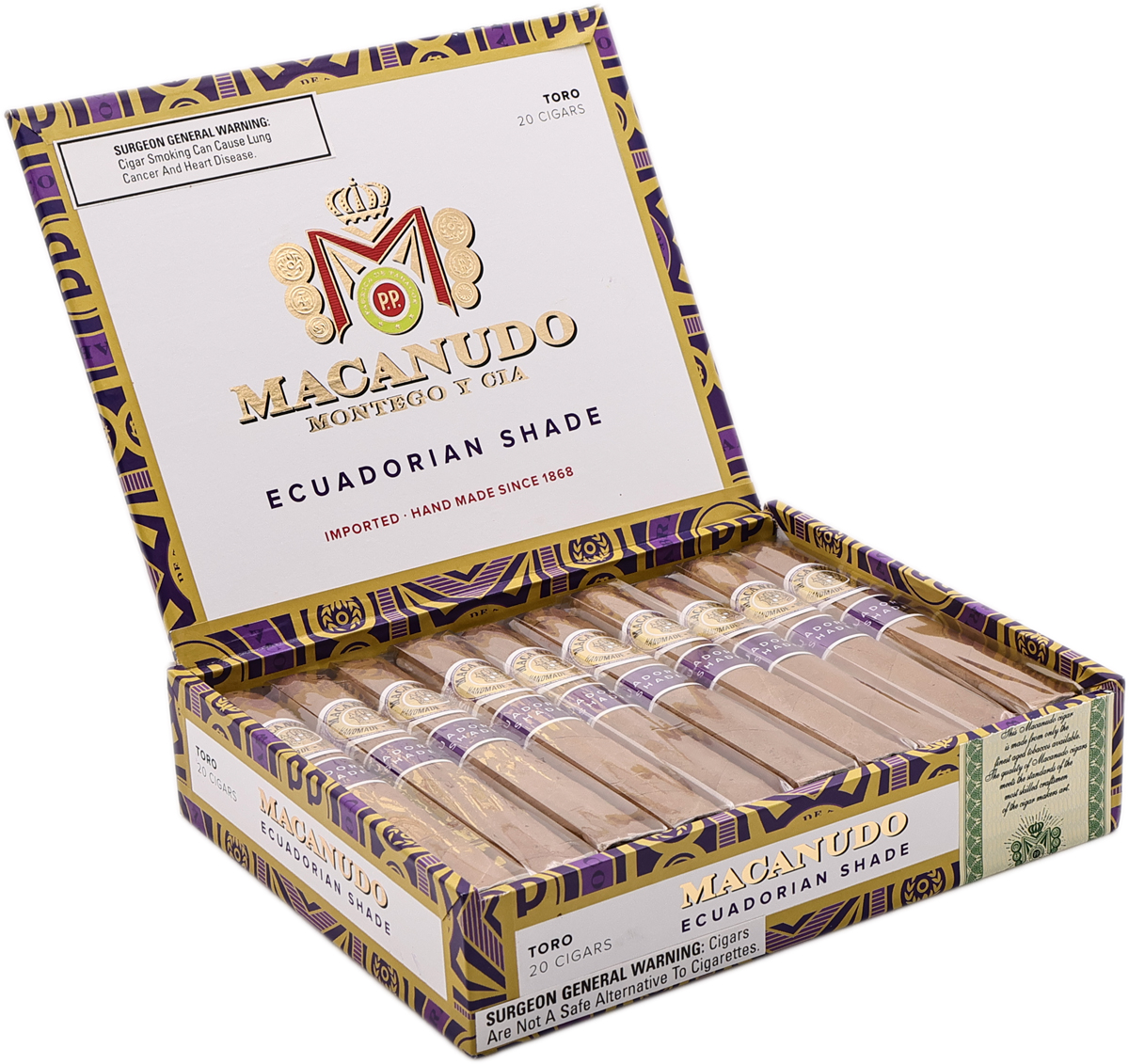 Ecuadorian Shade Toro - Macanudo Cigars