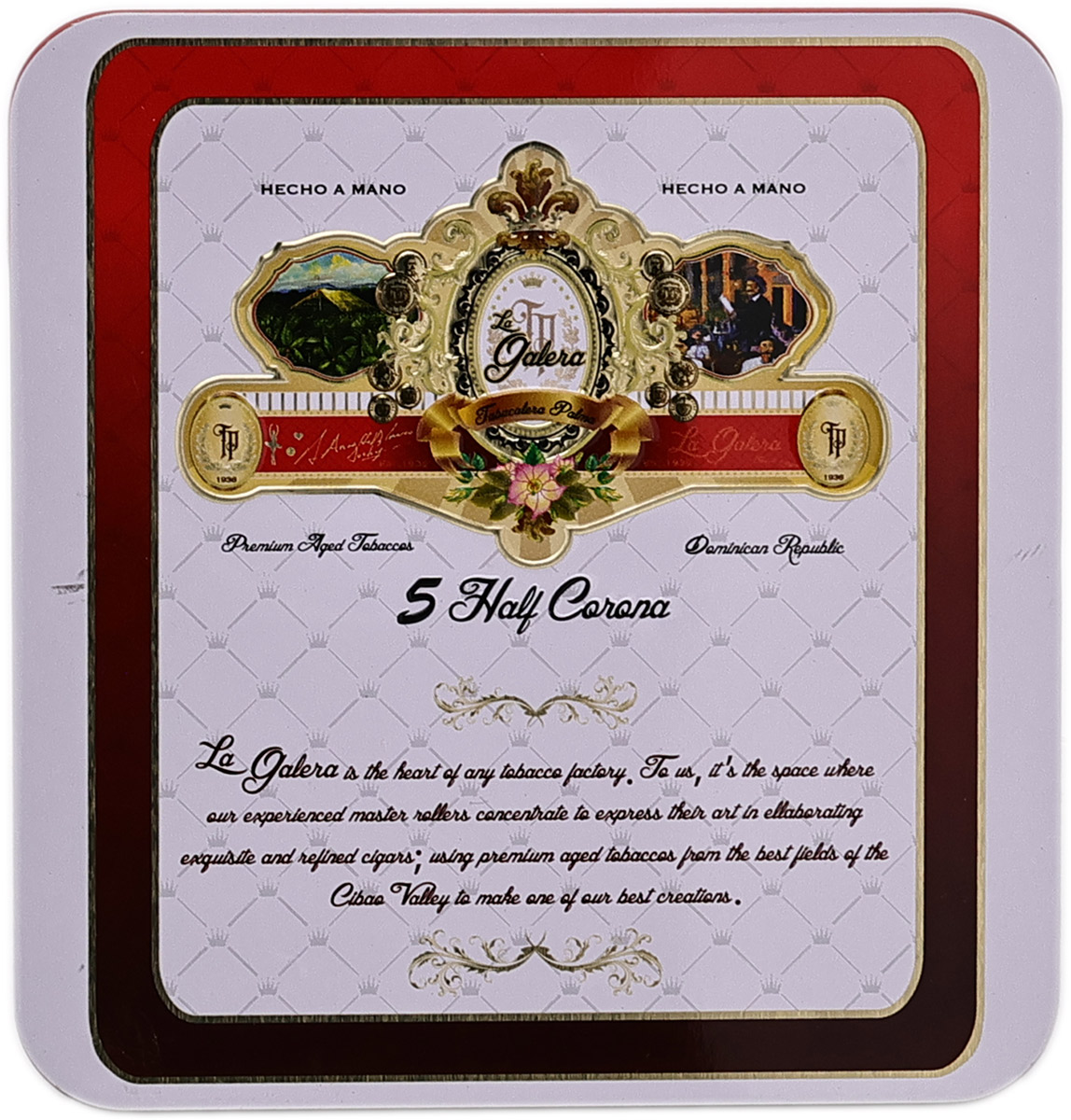 La Galera 1936 Box Pressed Half Corona Tin (5 Cigars)
