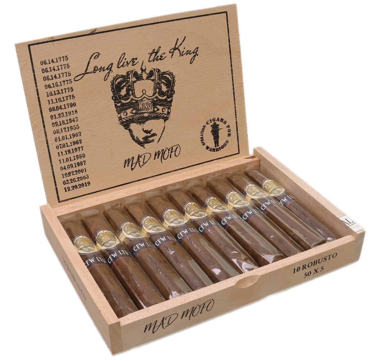 Caldwell Cigar Company Long Live the King Mad MoFo Cigars for Warriors Robusto