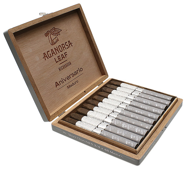 Aganorsa Leaf Aniversario Maduro Short Churchill