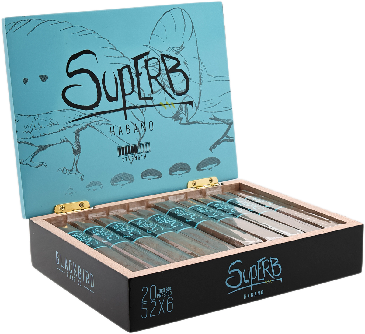 Blackbird Cigars Superb Toro Box Pressed