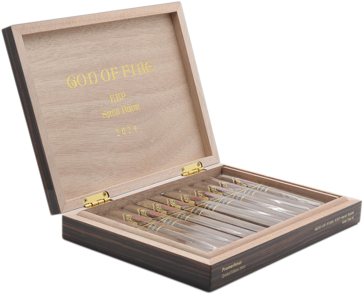 God Of Fire KKP Never Back Down Special Reserve Gran Toro 56 (10 Cigars and Black Travel Humidor)