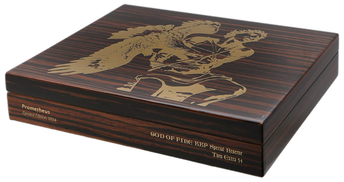 God Of Fire KKP Special Reserve Toro Extra 54 (10 Cigars and Macassar Travel Humidor)
