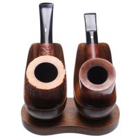Stands & Pouches Indian Walnut 2 Pipe Stand