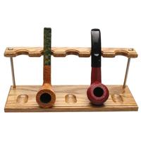 Stands & Pouches Dove Woodworks Red Oak and Brushed Nickel 5 Pipe Stand