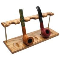 Stands & Pouches Dove Woodworks Red Oak and Brushed Nickel 5 Pipe Stand